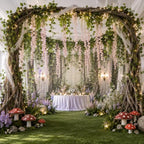 Enchanted Jungle Theme Decoration Set Artificial Pink Wisteria Vines - Image 5