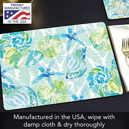 Isla Mona Coast Boxed Set of 4 Premium Hardboard Placemats - Image 6