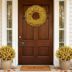 24 Inch Fall Wreaths for Front Door, Autumn Floral Outdoor Wreath - Image 4