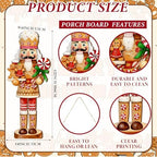 Christmas Snowman Wooden Porch Sign Decor, 40 Inch, Nutcracker - Image 2
