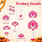 Novabright 10 Pcs Lotus Hanging Decorations for Diwali - Image 3