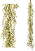 60" Pip Berry Garland - Artificial Spring and Summer Decorative Garland with Green Purple Cream Berries, Perfect for Front Door, Mantel, Centerpiece and Table Display Seasonal Décor by Unknown