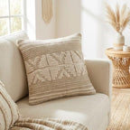 · REDEARTH · Boho Handwoven Throw Pillow Cases - Rustic Elegance Natural - Image 3