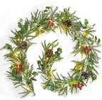 Christmas Garland with Lights, 6 Feet Prelit Garland, Battery Operated by Brightown