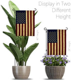 USA Vintage Garden Flag Stand Kit Wall Hanging Decor for Home Porch Patio Post Embroidered Old Glory Decorations Welcome Yard Sign Applique Tapestry Sewing Handcraft Gifts for Grandma - Image 7