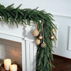 2 Pack 9 FT Artificial Norfolk Pine Garlands for Christmas Decor - Image 3