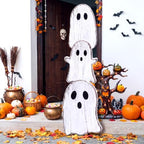 Vercraft Halloween Front Porch Decor Outdoor Wood Stacked Ghost Porch Sign - Image 5