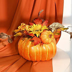 Waipfaru Fake Pumpkin Decor, Decorative Pumpkins for Fall, Fall Centerpieces for Tables, Fall Decor Artificial Pumpkins for Home Table Thanksgiving Halloween Indoor Outdoor Porch Bathroom Decor - Image 3