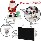 2PCS Christmas Stocking Holders Set Fireplace Mantle Heavy Garland Stocking Hook Merry Christmas Stocking Hangers Holiday Decoration (C-Snowman Santa,2) - Image 6