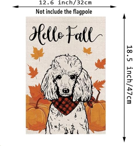 Seasonal Garden Flags Poodle Dog Double Sided Flags Set of 11 Holiday Farmhouse Indoor Outdoor Yard Lawn Christmas Gifts Decorations 12.5x18 Inch - Image 2