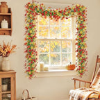 Fall Artificial Flower Garland 4 Pack Wildflower Floral Garland - Image 6