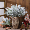 Wavwavw 12 Pcs Christmas Snowy Norfolk Pine Branches 18 Inch by Wavwavw