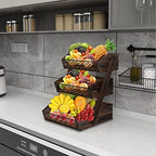 Dorhors Fruit Basket for Kitchen Counter Organizer,Fruit Bowl Stand Storage - Image 3