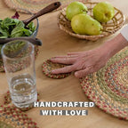 Homespice Azalea Jute Braided Placemats, Rect 13x19 Set of 6 - Image 2
