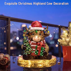 3 Pcs Highland Cow Decor Figurines, Seasonal Holiday Theme - Image 5
