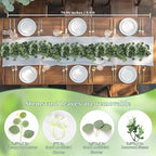 N&T NIETING 8 Pack Artificial Eucalyptus Leaf Garland, Faux Greenery Garland Decor 6 FT Summer Garlands, Fake Hanging Vines for Wedding Decoration Table Mantle - Image 5