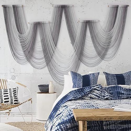 IOWER Macrame Wall Hanging Dip Dyed Purple Tapestry Fiber Art Boho Decor - Image 3