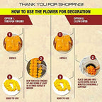 10 PC - 5 feet Marigold Garland |Indian/American Wedding Party Mantle Decoration, Faux Garlands Wedding Garland, Diwali Decoration, Spring Bush Floral! (Mango Yellow & Dark Orange Mix) - Image 4