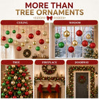 36 Pcs Christmas Balls Ornaments for Ceiling, Red, Green, Gold - Image 4
