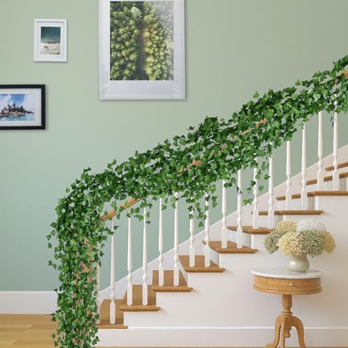 100 Pack 750 Feet Fake Vines for Room Decor Artificial lvy Greenery Garland Vine Leaves, Leaf Plants Flowers Foliage for Bedroom,Garden Wall. Decor Indoor Outdoor - Image 5