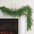 Artificial Norfolk Pine Garland, Realistic Christmas Greenery Garland for Mantle, Staircase, Banister, Fireplace, Wall, Door, Table, Indoor & Outdoor Holiday Winter Decortions (12 Ft) by FLAGLY