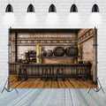 Leowefowa 10x6.5ft Vinyl Shabby Saloon Tavern Interior Backdrop Rustic Old Wall Wooden Bar Counter Photography Background Western Theme Party Decor Western Cowboy Cowgirl Portrait Studio Props by Leowefowa