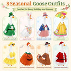 8 Set Porch Goose Outfits, 23 Inch Seasonal Goose Clothes Costume Garden - Image 6