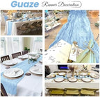 16 Pack Baby Blue Cheesecloth Table Runner 20 x 120 inch Gauze Table Runners 10 FT Long,Semi Sheer Cheese Cloth Fabric Table Runner Bulk for Wedding,Party,Baby Shower,Bridal Shower Decoration - Image 4