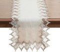 Natural Linen Table Runner 120 inches Beige Lace Coffee Table Runner by Raedan