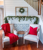 Hanging 6 ft Real Touch Norfolk Pine Garland Realistic 6ft, Christmas Garland for Mantle, Soft and Bendable Real Touch Garland Christmas Greenery, Evergreen Christmas Garlands for Fireplace, Stairs - Image 3
