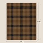 JTJ Easy Jute 8x10 Outdoor Rug, Brown Checkered Farmhouse, Washable - Image 2