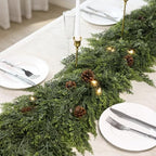 Lifelike Touch Artificial Cedar Garland for Christmas Decor(5 FT,1 PCS) - Image 3