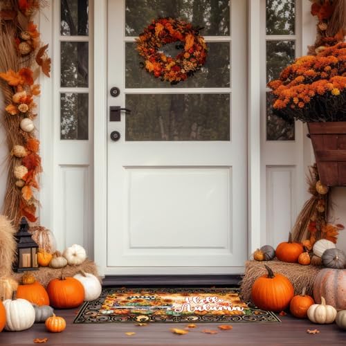12Pcs Doormat Inserts Seasonal Entrance Doormats Interchangeable Welcome Doormats Welcome Mat Outdoor for Fall Christmas Front Door Outdoor Indoor 22in x 10in All Season and Holiday - Image 2