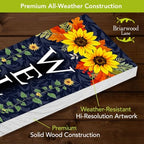 Briarwood Lane Fall Double Sided Reversible Pine Porch Leaner 47x9.5 Fall Sunflowers - Image 4