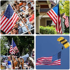 5 FT Flag Pole kit and American Flag 3x5ft with Pole Kit for Outside, Heavy Duty Flag Pole 5FT with 3x5ft American Flag, Stainless Steel Aluminum Multi-Position Flag Pole with Bracket Holder (silver) - Image 7