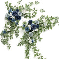 Ling's moment 2 Pack Dusty Blue Floral Garland Wedding Arch Flowers by LingsMoment