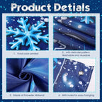 Tiamon Christmas Garage Door Cover Banner 7x16 ft Outdoor Xmas, Blue Gold - Image 3