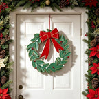 Vintage Metal Christmas Wreath Wall Decor Rustic Xmas Large Distressed Hanging Onaments Wreath for Front Door Porch Wall Home Outdoor Party Decoration, 14 Inch - Image 4