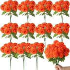 Tigeen 12 Pcs Day of the Dead Marigold Flowers, Orange by Tigeen