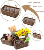 AceList Wall Hanging Basket, Boho Style Hand-Woven Hanging Storage Baskets - Set of 3, Ideal for Boho Room Decor, Kitchen, Garden, and Living Room(Brown) - Image 4