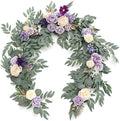 Ling's moment Purple Artificial Flower Garland Wedding Arch 6 FT by LingsMoment