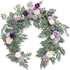 Ling's moment Purple Artificial Flower Garland Wedding Arch 6 FT by LingsMoment