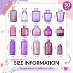 Yaomiao 30 Pcs Glass Bud Vases Centerpieces, Purple Series - Image 2
