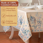 Maison d' Hermine Table Cloth Rectangle Table 100% Combed Cotton 70"x108" - Image 4