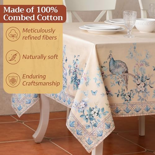 Maison d' Hermine Table Cloth Rectangle Table 100% Combed Cotton 70"x108" - Image 4