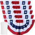 American Flag Bunting Patriotic Pleated Fan Flag USA Flags with Brass Grommets and Zip Ties for 4th of July Memorial Day Decoration Outdoor (5, 1.5x3 Feet) by Booson