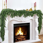Norfolk Pine Garland, 2 Pack 6 FT Christmas Greenery by eygeufg