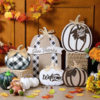 GlikCeil 5 Pcs Fall Pumpkins Porch Decor, Fall Outdoor Decorations - Image 5