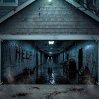 WovWeave 7 x 16 Ft Halloween Garage Door Cover Banner, Horror Basement by WovWeave