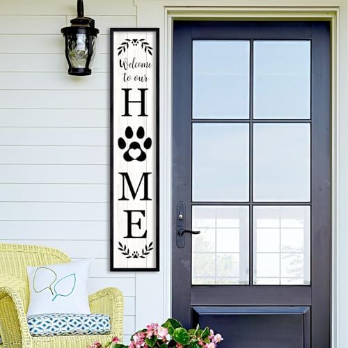 Surfapans Welcome To Our Home Sign for Front Porch Standing Black - Image 6